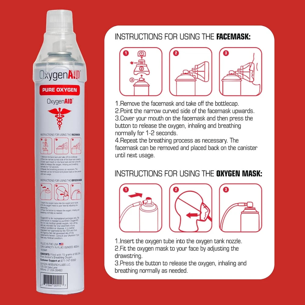 Extra Tall Pure Oxygen Canisters